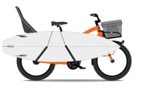 E-Bike Benno Boost E mit Träger für Surfbrett