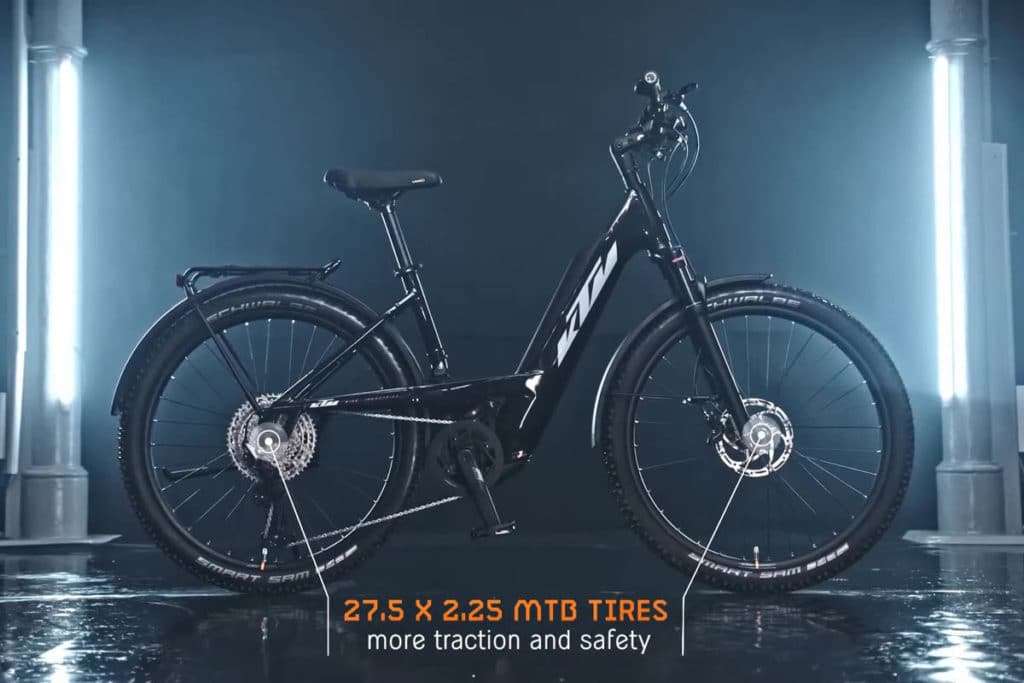E-Bike KTM Macina Aera 271 LFC mit 27,5 Zoll großen Laufrädern
