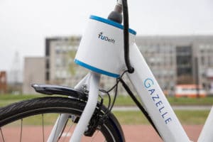 Einheit am Steuerrohr des Lenkassistenzsystems für E-Bikes der TU Delft