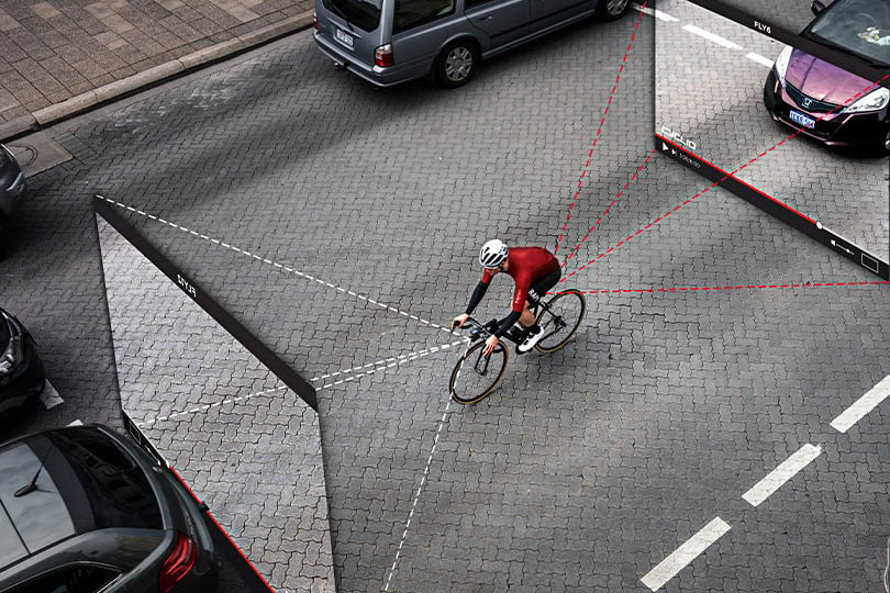 Dashcams zur Überwachung des vorausfahrenden und nachfolgenden Verkehrs für Fahrräder