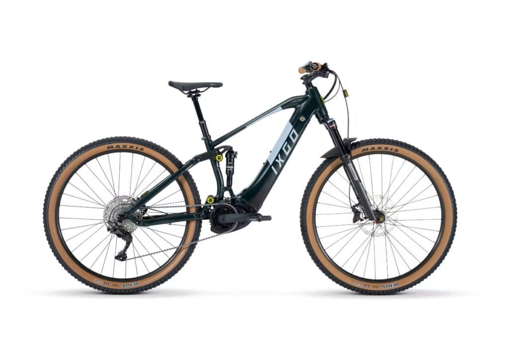 Vollgefedertes E-Mountainbike IXGO MXF-E der Eigenmarke des Fahrradhändlerverbundes Bico