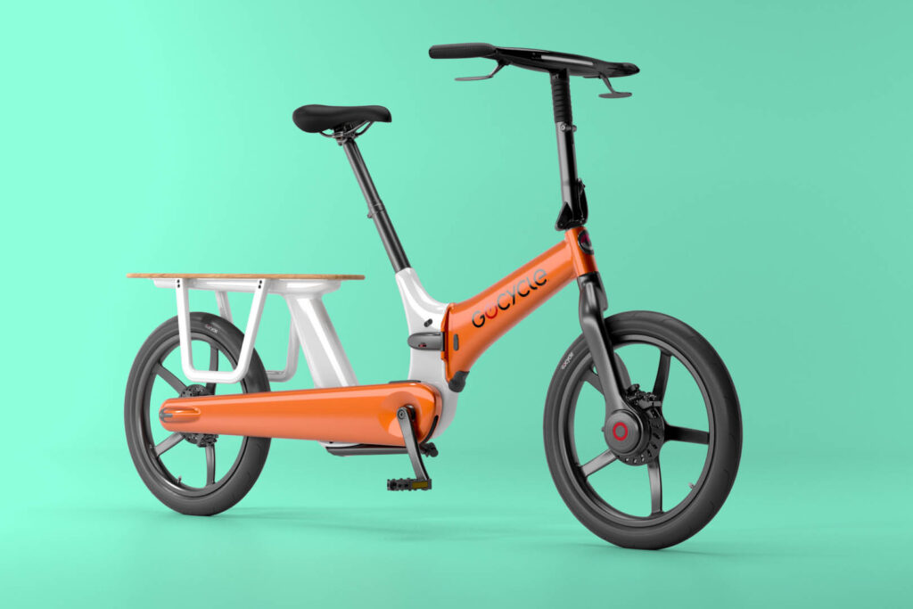 E-Bike Gocycle CX+ in der Farbe White Orange