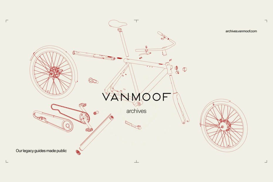 Archiv von Vanmoof mit Reparatur- und Montageanleitungen für ältere Modelle