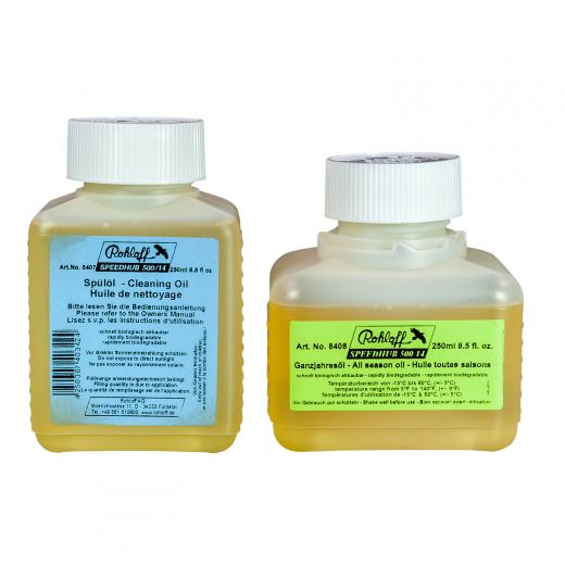 Rohloff Oil of SPEEDHUB 500/14 - Set 250 ml (Ganzjahresöl & Spülöl)